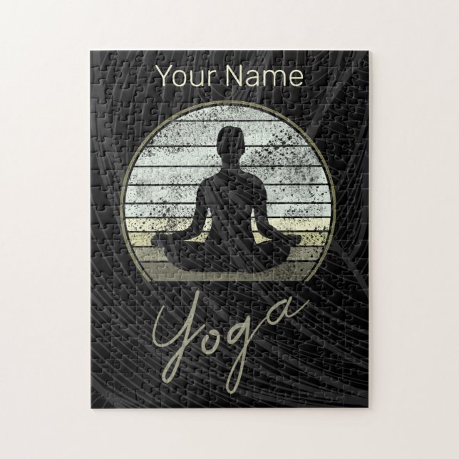 Yoga Training Vintage Design Meditation Or Pilates Jigsaw Puzzle (Vertical)