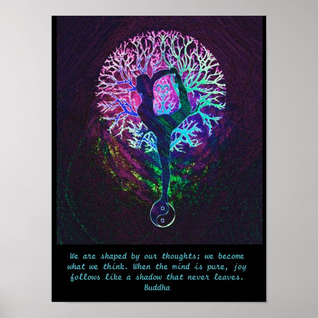 Yoga Tree - Buddha Quote Poster (Front)