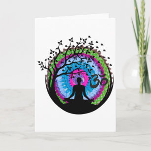 Yoga Tree Crochet Om Mandala,knitting And Sewing Y Card