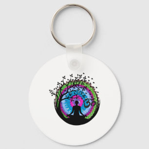 Yoga Tree Crochet Om Mandala,knitting And Sewing Y Keychain