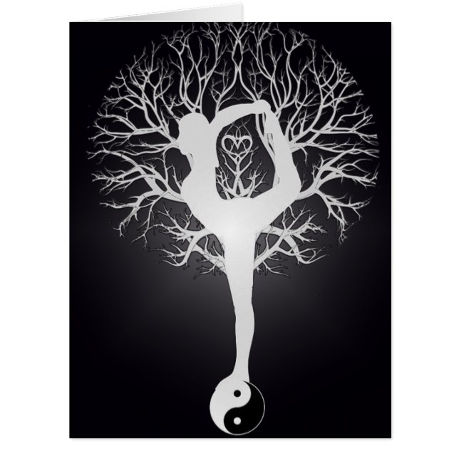 Yoga Tree in Black and White (Front)