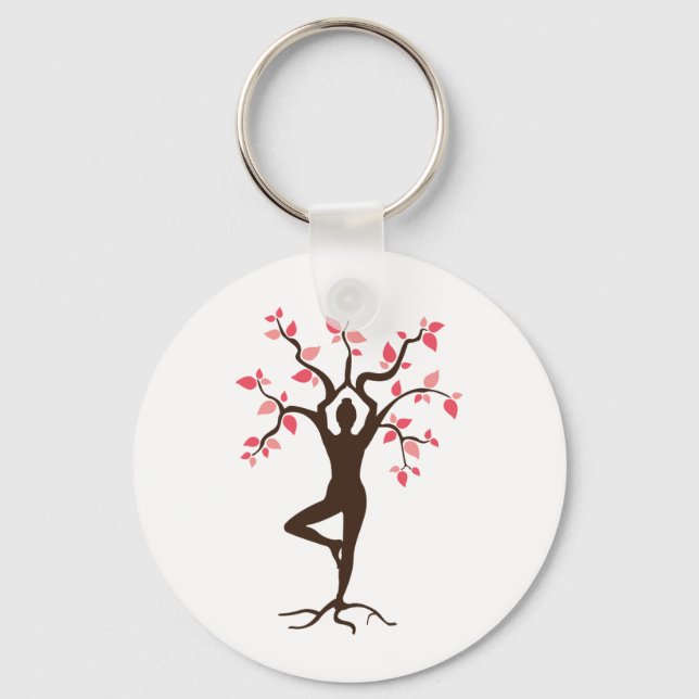 Yoga Tree Keychain (Front)