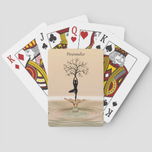 Yoga Tree of Life Meditation Zen Personalize Playing Cards