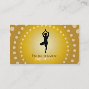 Yoga Tree Pose (black) Business Card