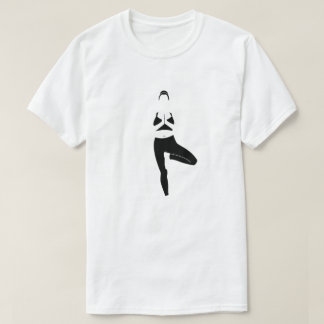 Yoga Tree Pose, black T-Shirt