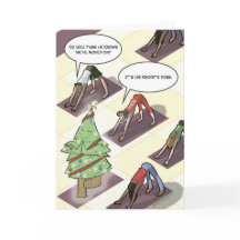 Yoga Tree Pose Holiday Card