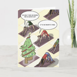 Yoga Tree Pose Holiday Card