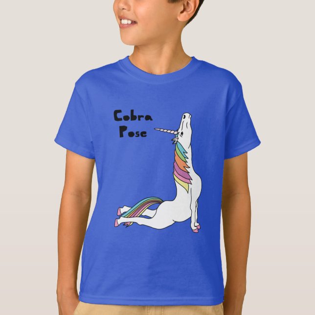Yoga Unicorn Cobra Pose T-Shirt (Front)