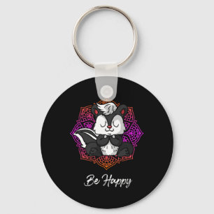 Yoga Unleashed Calm Skunk Yoga Zen Keychain