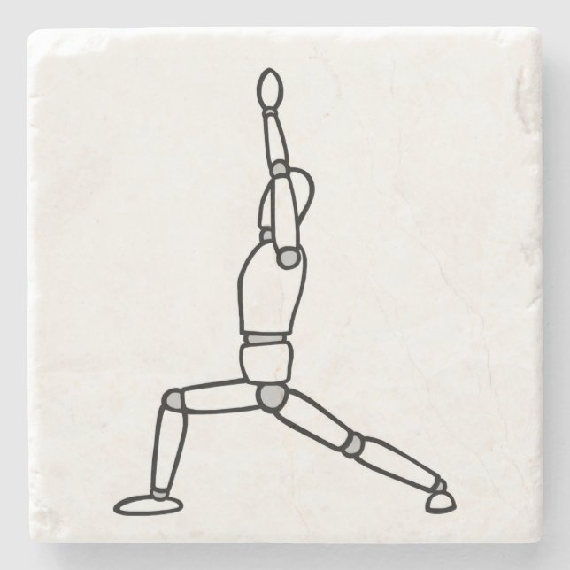 Yoga Warrior Coaster (Front)