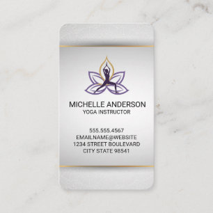 Yoga Warrior Pose Health Fitness Business Card