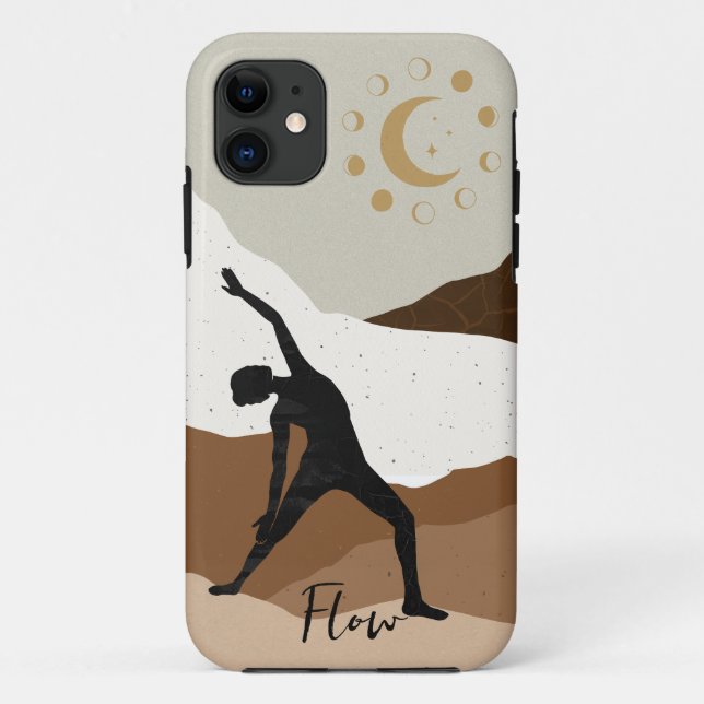 Yoga warrior pose silhouette meditation flow zen  Case-Mate iPhone case (Back)