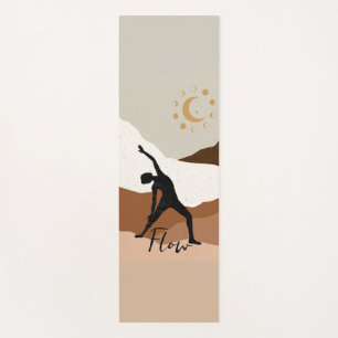 Yoga warrior pose silhouette meditation flow zen yoga mat