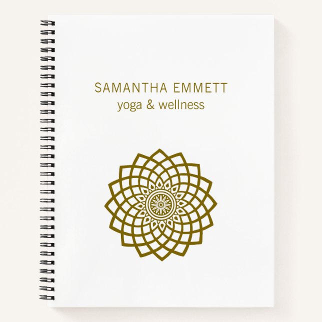 Yoga Wellness Minimaliste Mandala Spiral Carnet (Devant)