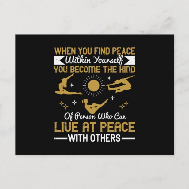 Yoga - When You Find Peace Within Yourself Postcard (Front)