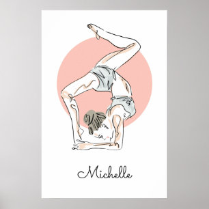 Yoga Woman custom name poster
