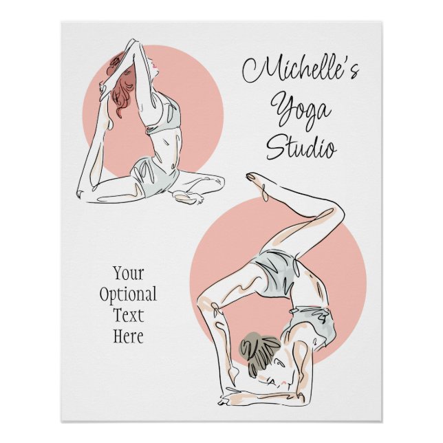 Yoga Woman custom text House Flag Poster (Front)