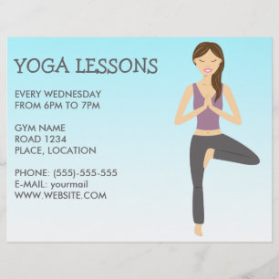 Yoga Woman In Tree Pose Yoga Classes Flyer
