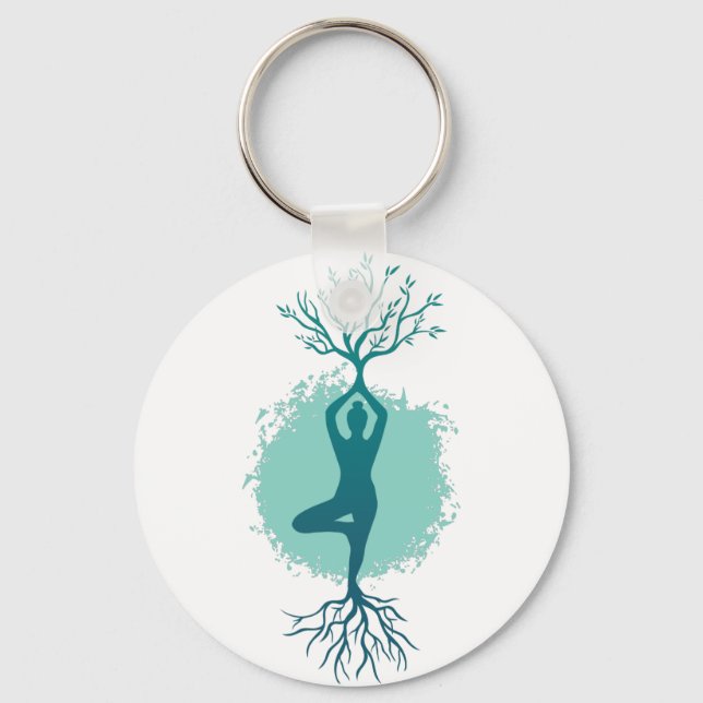 Yoga Woman Keychain (Front)
