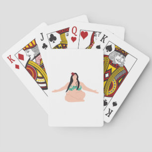 Yoga Woman Playing Cards