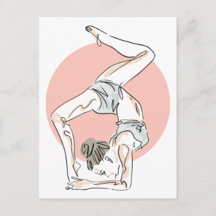 Yoga Woman postcard