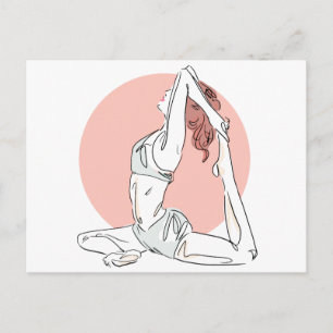 Yoga Woman postcard