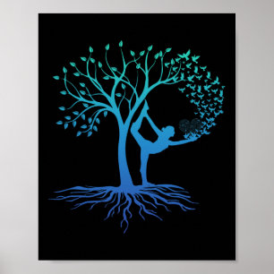 Yoga Woman With Tree Of Life Beautiful Yoga  Poster