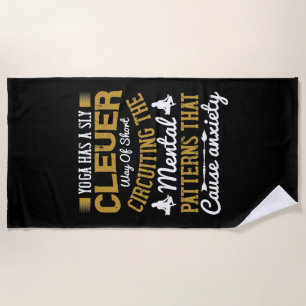 Yoga - Yoga Can Short Circuiting To Anxiety Beach Towel