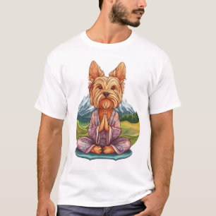 Yoga Yorkie � Funny Meditating Dog T-Shirt