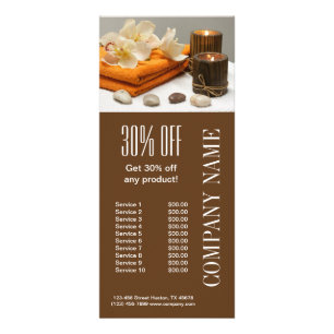 Yoga Zen Aromatherapy Skincare SPA Massage therapy Rack Card