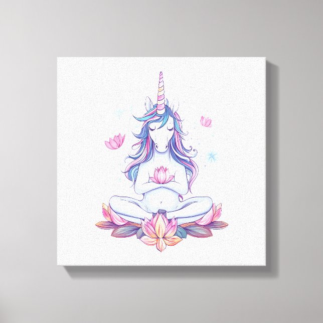 Yoga Zen Unicorn (1) Canvas Print (Front)