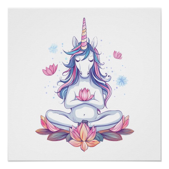 Yoga Zen Unicorn (1) Poster (Front)