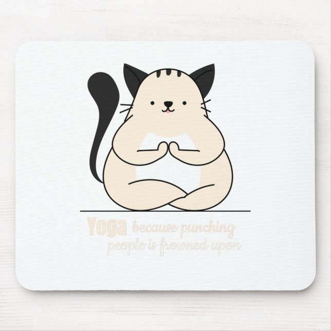 yogacat mouse pad (Front)