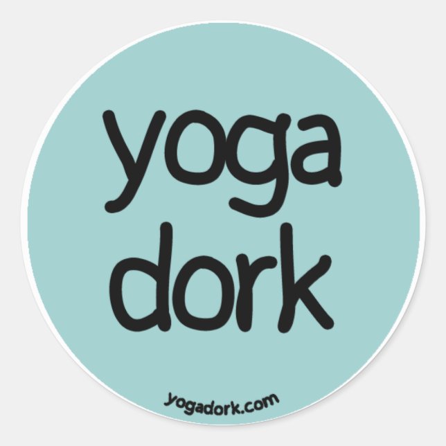 yogadork sticker round dark teal (Front)