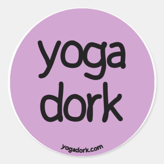 yogadork sticker round purple (Front)