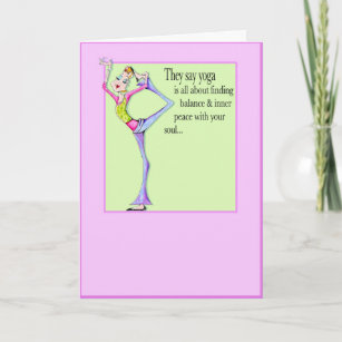 Funny Yoga Birthday Cards & Templates