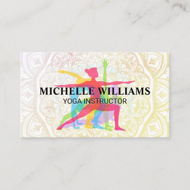 YogaMandala Pattern  Business Card (Front)