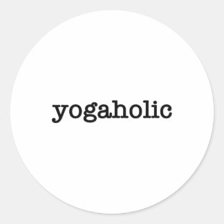 Yogaoholic' Funny Yoga Design Yoga Teacher Yoga St Classic Round Sticker
