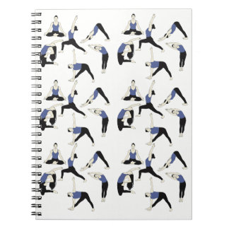 Yogaposen Notizbuch in Blau – für klare Gedanken & Notebook