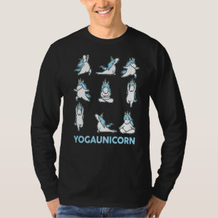 Yogaunicorn Pose Unicornmotif Meditation Acro Hath T-Shirt