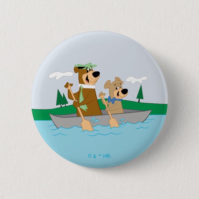 Yogi Bear and Boo Boo Fun Canoe Adventure 2 Inch Round Button (Front)
