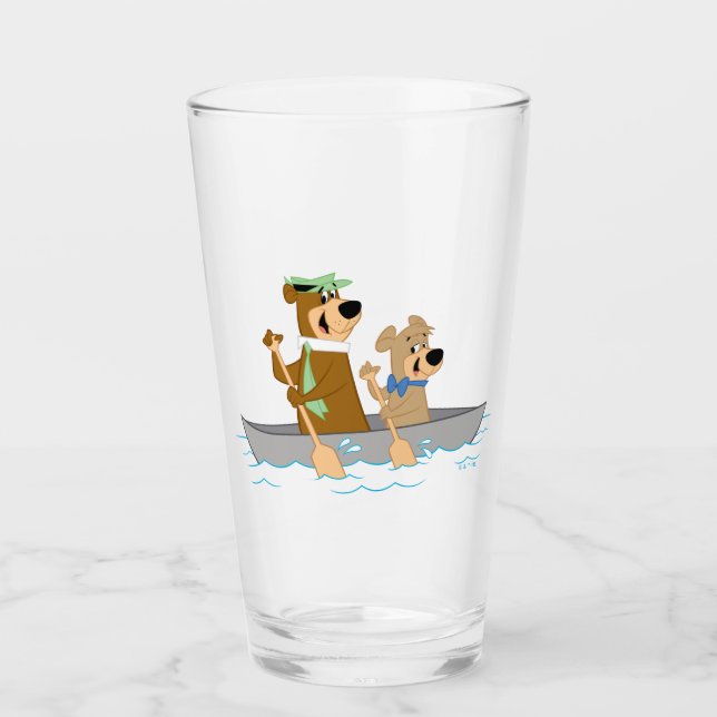 Yogi Bear and Boo Boo Fun Canoe Adventure Glass (Front)
