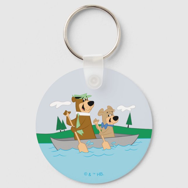 Yogi Bear and Boo Boo Fun Canoe Adventure Keychain (Front)