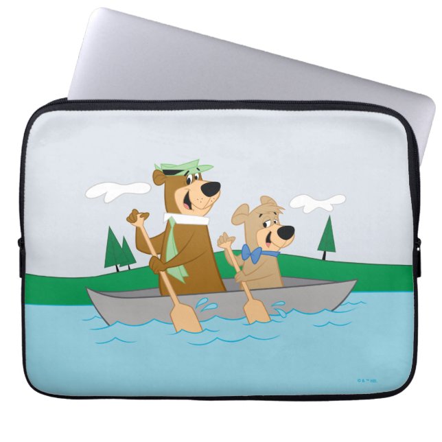 Yogi Bear and Boo Boo Fun Canoe Adventure Laptop Sleeve (Front)