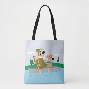 Yogi Bear and Boo Boo Fun Canoe Adventure Tote Bag