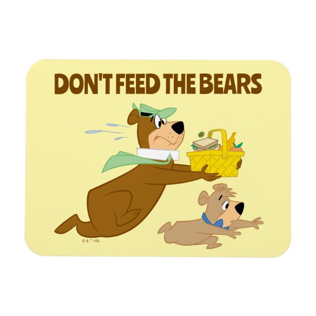 Yogi Bear and Boo-Boo Picnic Panic Magnet (Horizontal)