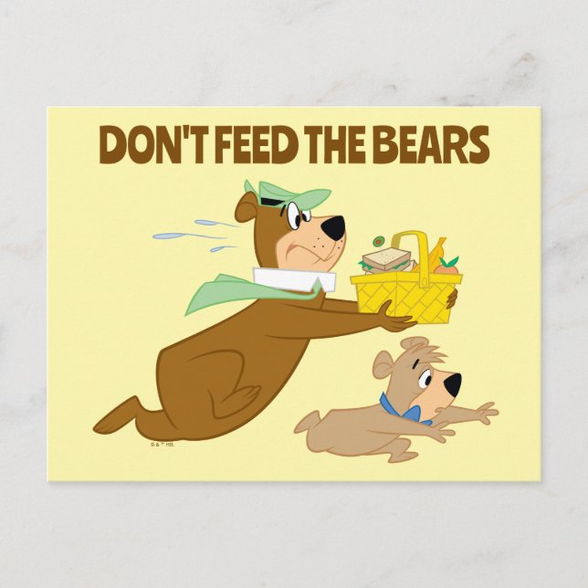 Yogi Bear and Boo-Boo Picnic Panic Postcard (Front)