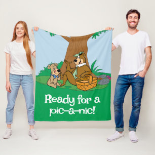 Yogi Bear and Boo-Boo Picnic Snack Fleece Blanket