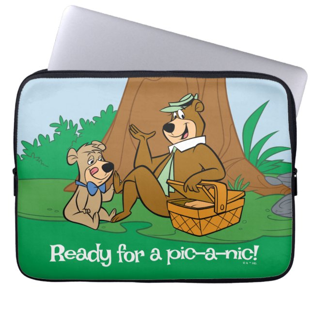 Yogi Bear and Boo-Boo Picnic Snack Laptop Sleeve (Front)