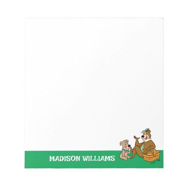 Yogi Bear and Boo-Boo Picnic Snack Notepad (Front)
